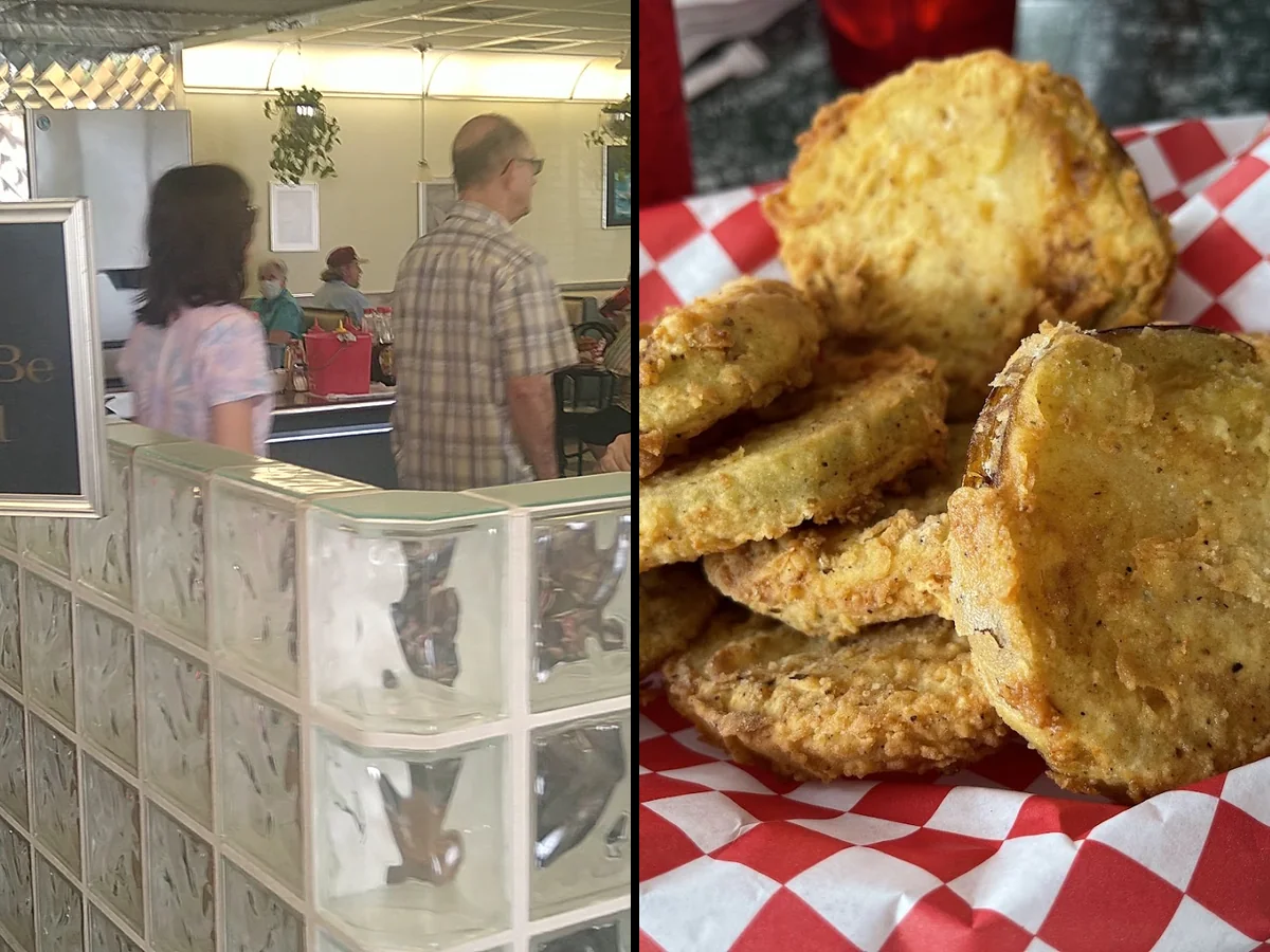 Comfort food served in a cozy diner setting.