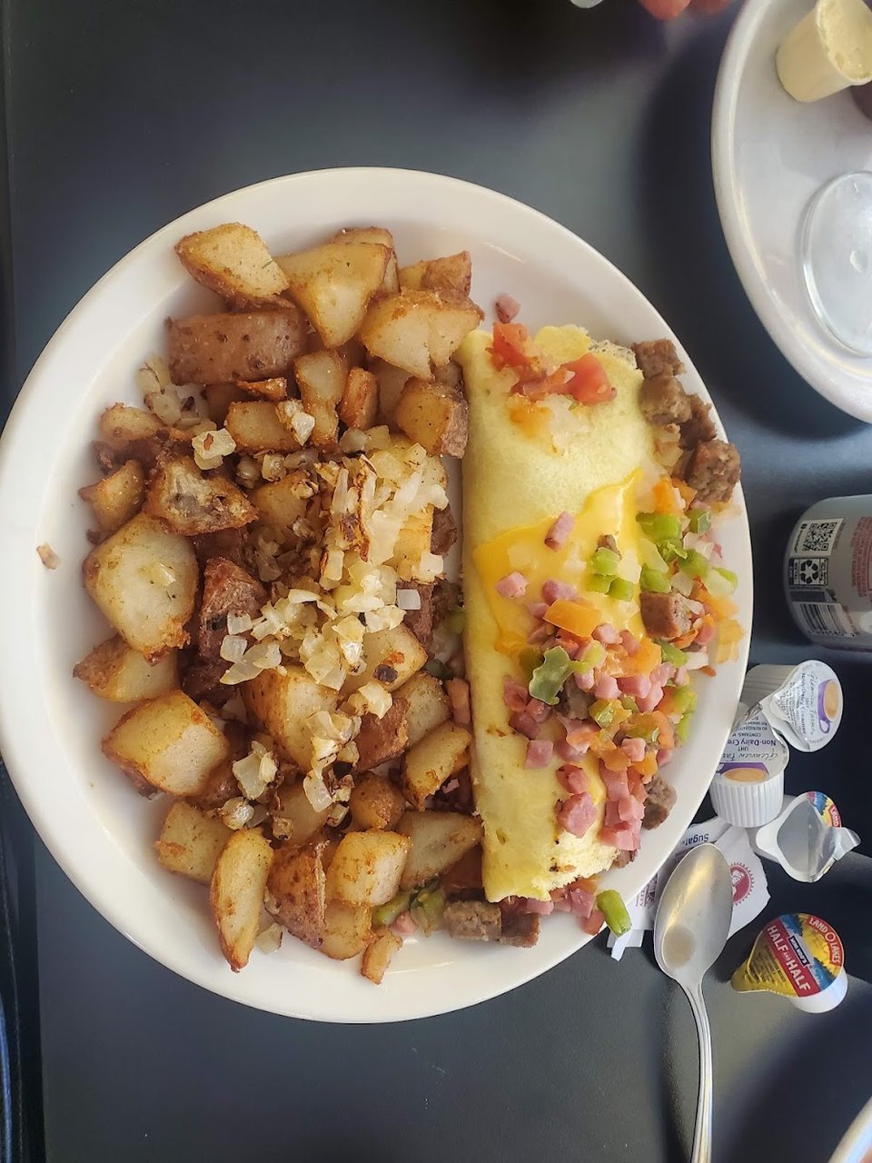 Western Omelette Hash Browns Wheat Toast
